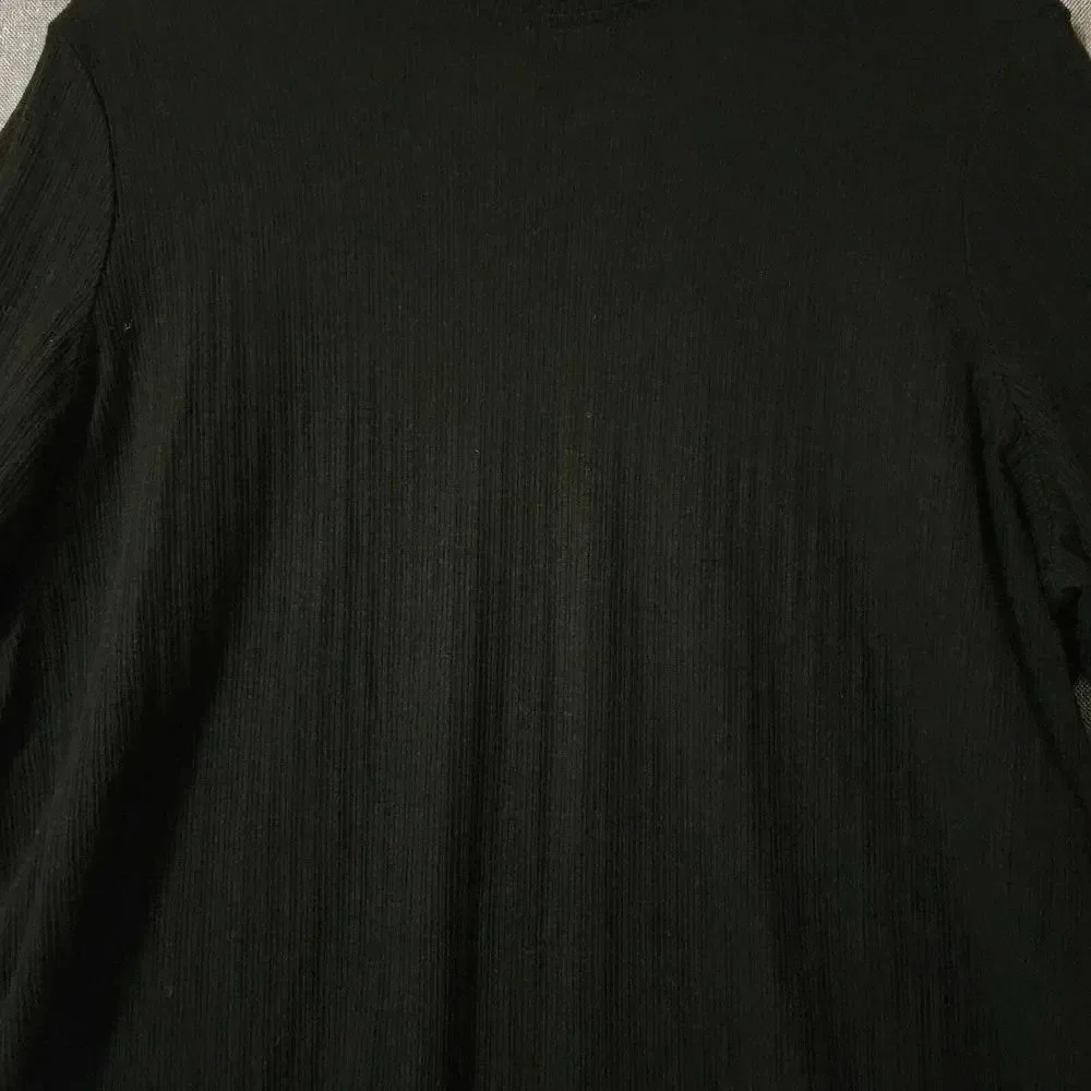 Nordstrom Women's Black Mock Neck Long Sleeve Stretchy Sweater Top Size 1X